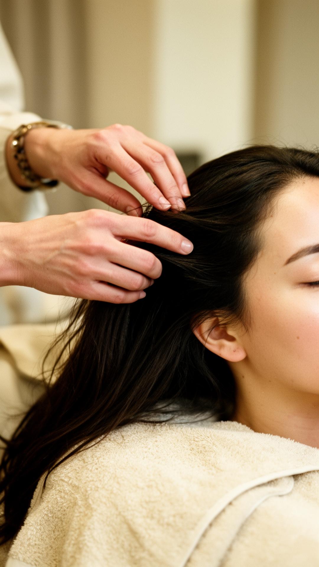 Schritt 06 des SHAZAY HeadSpa Rituals: Scalp Treatment & Kopfmassage